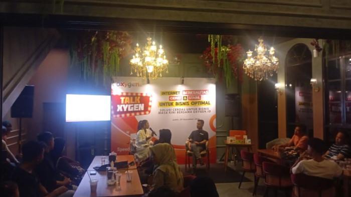 Acara Talkxygen yang digelar oleh Oxygen.id di Rafaya Butik Spa & Resto, Jumat (7/11/2025), mendapat sambutan meriah dari para pelaku usaha di Kota Jambi.