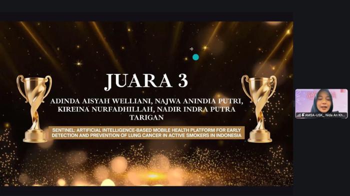 PRESTASI - Adinda Aisyah Welliani, Najwa Anindia Putri, Kireina Nurfadhillah, dan Nadir Indra Putra Tarigan, mahasiswa Program Studi Pendidikan Dokter angkatan 2024 Universitas Jambi ciptakan mobile health berbasis kecerdasan buatan untuk deteksi dini kanker paru