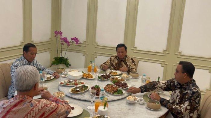 Topik Pembahasan Presiden Jokowi, Prabowo, Ganjar dan Anies Saat Makan Siang di Istana Jakarta