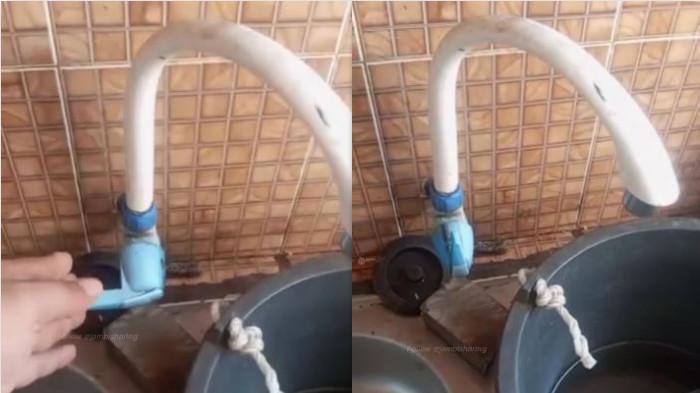 TAK MENGALIR - Air PDAM Tak mengalir satu minggu di Kota Jambi. Kali ini, warga di kawasan Talang Bakung menyuarakan kekecewaannya setelah distribusi air dari Perumda Tirta Mayang.