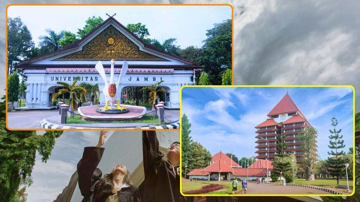 SNBT 2026 - Kolase foto Universitas Jambi, Universitas Indonesia dan Ilustrasi mahasiswa. Bagi calon mahasiswa, menentukan pilihan antara universitas regional seperti Universitas Jambi (Unja) atau universitas pusat seperti Universitas Indonesia (UI) memerlukan analisis data yang mendalam untuk mengikuti seleksi SNBT 2026.