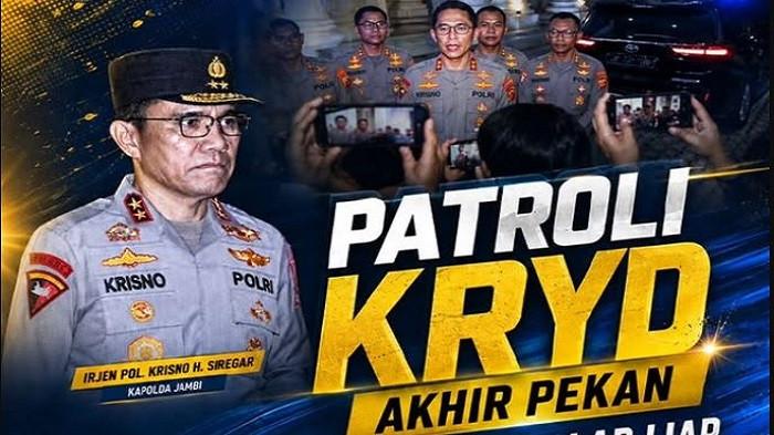 PATROLI BALAP LIAR - Kapolda Jambi, Irjen Krisno H Siregar, turun langsung memimpin apel gabungan di Mapolresta Jambi pada Sabtu malam (9/5/2026) untuk memberikan instruksi tegas bagi jajarannya.Kehadiran orang nomor satu di Polda Jambi ini didampingi oleh Wakapolda serta jajaran Pejabat 
Utama, mulai dari Karo Ops, jajaran Direktur Reserse, Dirlantas, hingga Kapolresta Jambi. 