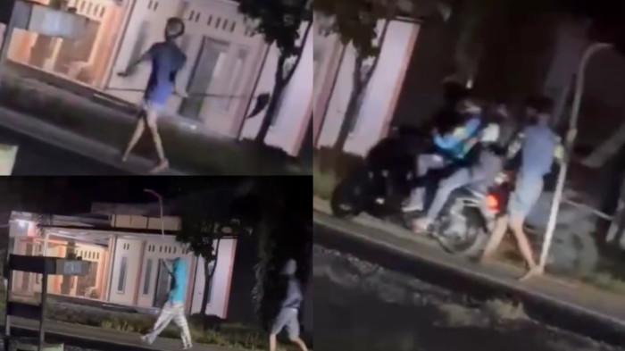 BAWA SAJAM - Suasana malam yang tenang di Kabupaten Batang Hari, Provinsi Jambi mendadak berubah mencekam dengan aksi sekelompok remaja bersenjata tajam (sajam) viral di media sosial.