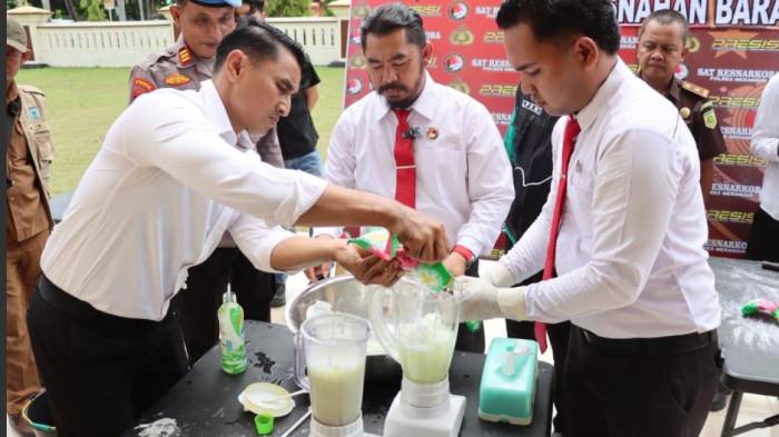 Polres Merangin Musnahkan 2 Kg Sabu Senilai Rp 2,6 Miliar, Ungkap Jaringan Narkoba Antarprovinsi