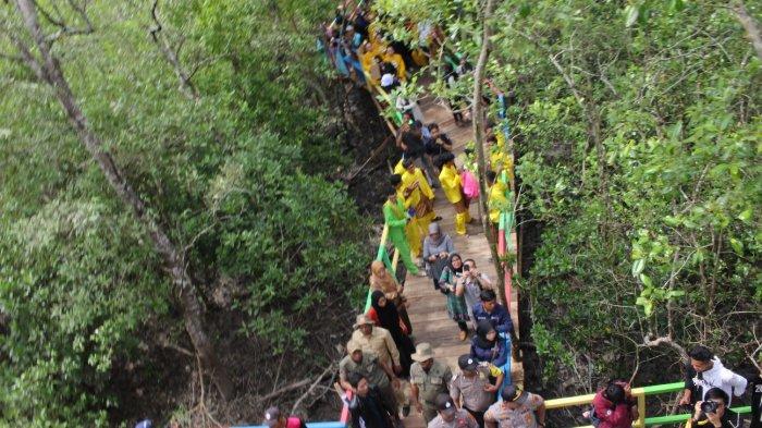 WIKIJAMBI Indahnya Sunset Pantai Timur Sumatera di Kawasan Hutan Mangrove Tanjab Barat