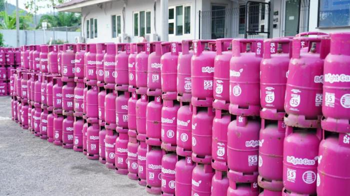 Ilustrasi tabung gas Bright Gas.  Bright Gas merupakan produk Liquid Petroleum Gas (LPG) yang dirancang khusus untuk memenuhi kebutuhan keluarga Indonesia dengan standar keamanan dan kualitas tinggi.