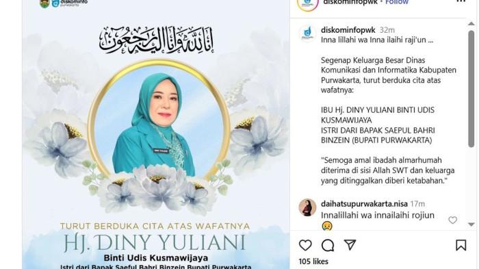 Sosok Saepul Bahri Binzein, Bupati Purwakarta yang Istrinya Baru Saja Meninggal Dunia