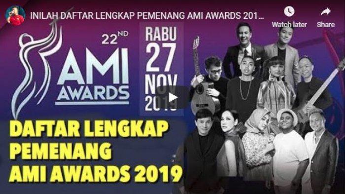 Daftar Pemenang AMI Awards 2019 - BCL, Raisa, Andmesh Kamaleng, Ariel Noah, Siti Badriah Berjaya
