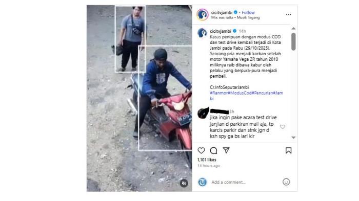 Bermodus Test Drive, Pria di Jambi Kehilangan Motor saat COD Jual Beli Sepeda Motor