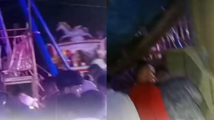 KORA KORA PATAH - Wahana permainan kora-kora di Kerinci patah, hingga tiga orang luka-luka. Tragedi arena pasar malam di Lapangan Sepak Bola Sulak Deras, Kecamatan Gunung Kerinci, Kabupaten Kerinci, terjadi pada Sabtu (23/5/2026) malam.