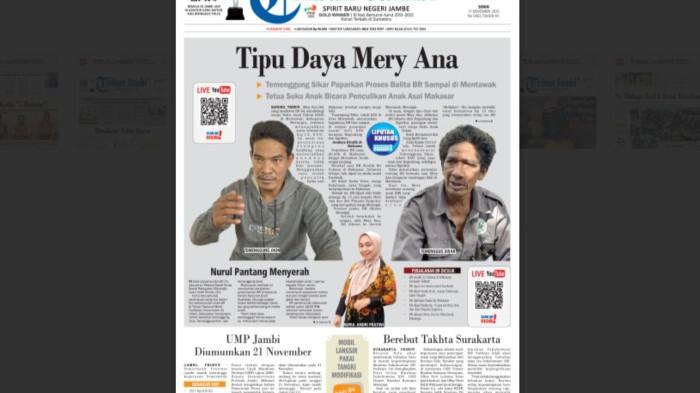 TRIBUN JAMBI edisi Senin 17/11/2025 