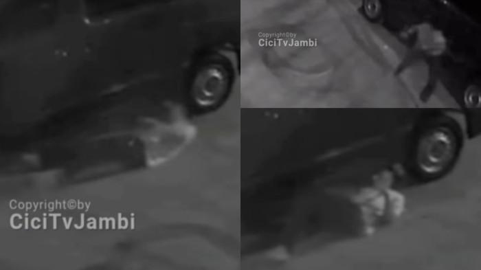 Maling terekam CCTV viral di sosial media Jambi.