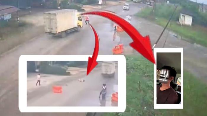 PETUGAS DITABRAK TRUK - Petugas Dirjen Perhubungan Darat di Balai Pengelola Transportasi Darat Kelas II Jambi, Satuan Pelayanan UPPKB Muara Tembesi, rontok ditabrak mobil boks. Peristiwa terjadi di wilayah Kecamatan Muara Tembesi, Kabupaten Batang Hari, Provinsi Jambi. Rabu (19/11/2025), Satlantas Polres Batang Hari menangkap sopir nekat itu.