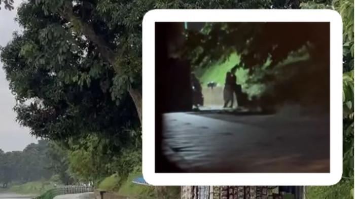 VIDEO VIRAL - Tangkap layar video viral sejoli berbuat tak senonoh di kawasan Danau Sipin, Kota Jambi, pada Sabtu (15/11/2025) malam. Bandingkan kondisi saat siang hari.