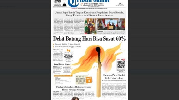 Tribun Jambi edisi musim kemarau dan Godzila El Nino