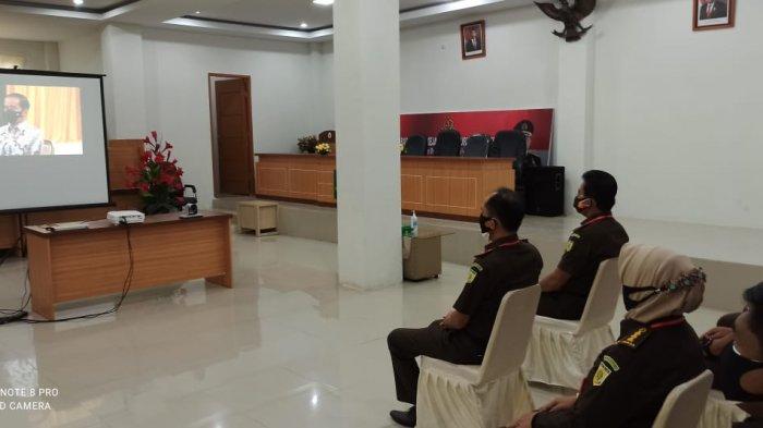 Kajati Jambi Hadiri Rakernas Virtual Kejaksaan yang dibuka Presiden Joko Widodo