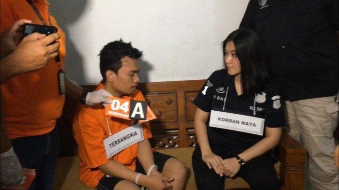 Sosok Polwan Cantik Curi Perhatian saat Rekonstruksi Pembunuhan Satu Keluarga