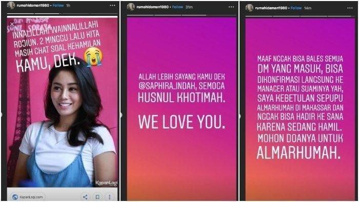 Saphira Indah Meninggal Dunia Saat Hamil, Tak ada Riwayat Penyakit Lalu Sesak Napas Selama 5 Hari