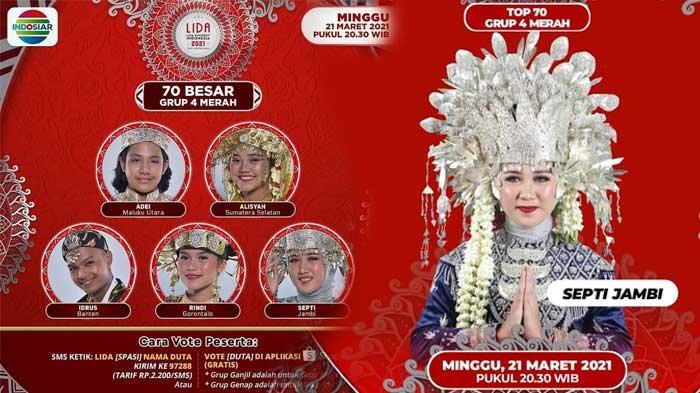 LINK Nonton LIDA 2021, Dukung Septi Duta Jambi yang Bersaing di Top 70 Malam Ini, Begini Caranya