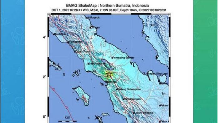 Tapanuli Utara 4 Kali Gempa Hari Ini, Satu Orang Dilaporkan Meninggal