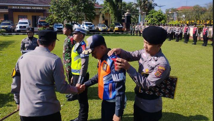 Amankan Arus Mudik Lebaran 2024, Polres Tanjab Timur Gelar Apel Pasukan