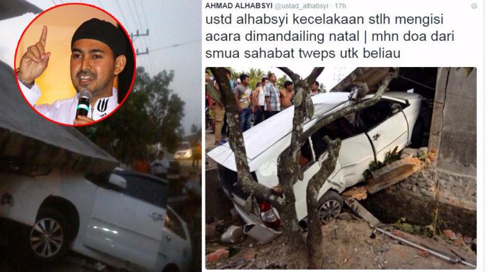 Ustaz Kondang Alhabsyi Kecelakaan Usai Isi Ceramah di Mandailing Natal