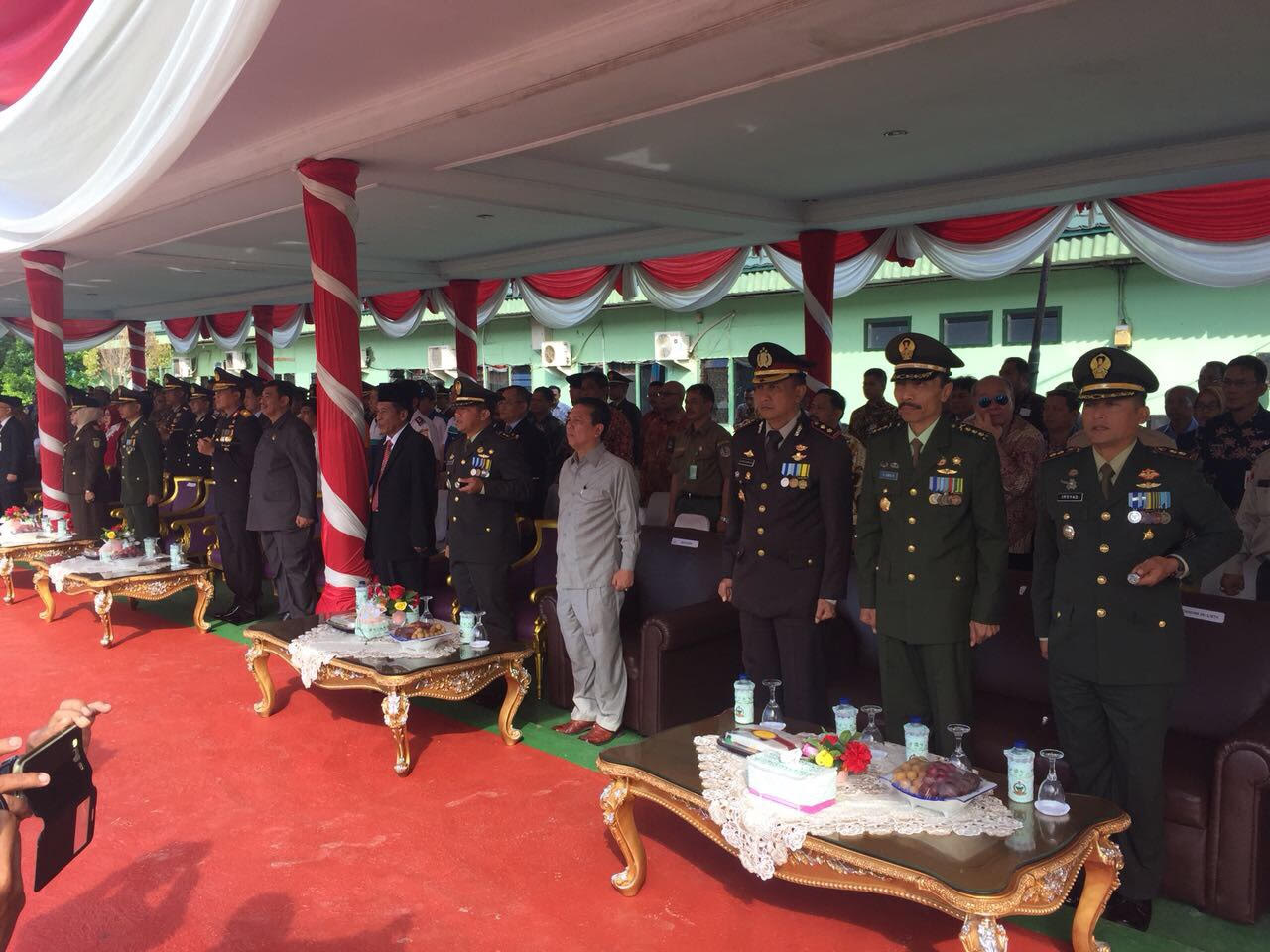 Wagub Fachrori Umar Hadiri Upacara HUT TNI ke 72 Tahun di Korem 042/GAPU