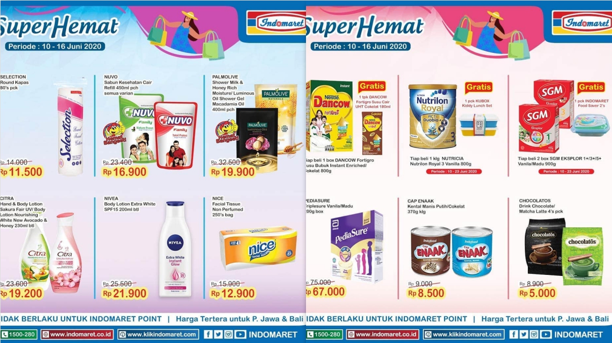 Promo Indomaret sampai 16 Juni 2020 - Diapers, Snack, Deterjen, Mi Instan, Susu Anak, Personal Care
