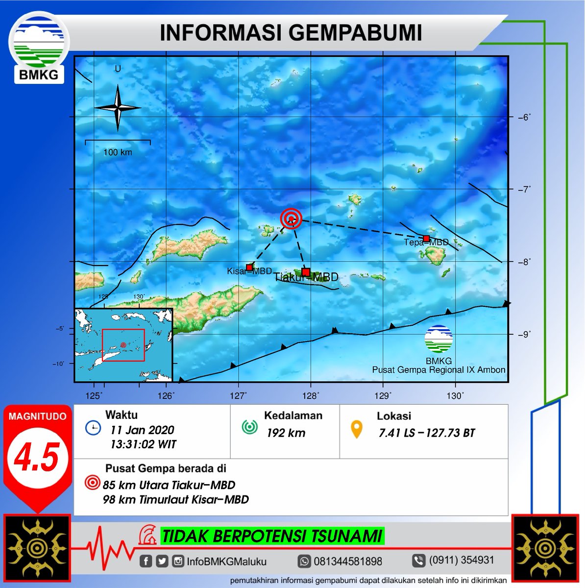 BREAKING NEWS, Maluku Utara Diguncang Gempa 6,1 SR, Tak Berpotensi Tsunami