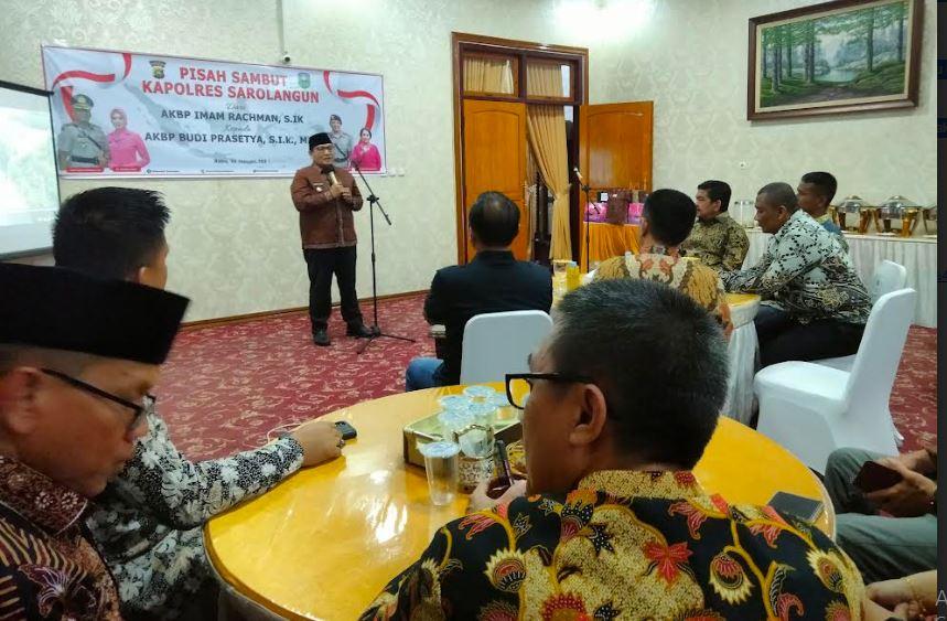 Pisah Sambut Kapolres Sarolangun, PJ Bupati Bilang Sedih Tandanya Banyak yang Merindukan