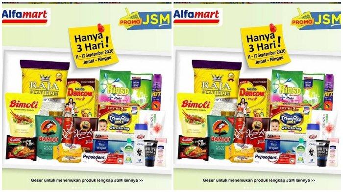 Promo JSM Alfamart (11-13/9) - Beras Raja Lele Rp 57.900, Minyak, Susu, Perlindungan Diri, Pewangi