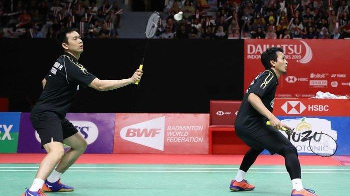 Kandas di Kejuaraan Dunia, Ahsan/Hendra Ditunggu Kang Min Hyuk/Seo Seung Jae.di Japan Open 2022
