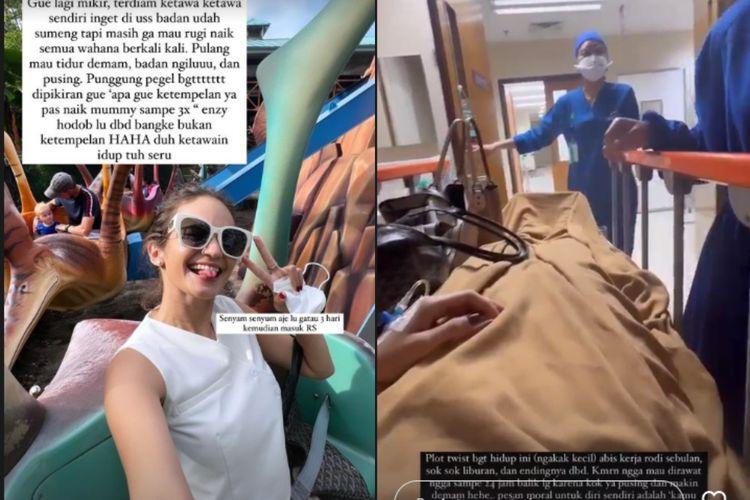 Liburan ke Singapura, Enzy Storia Pulang Bawa Sakit DBD