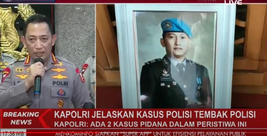 Kapolri Sebut 2 Kasus Diusut pada Baku Tembak di Rumdin Kadiv Propam yang Menewaskan Brigadir Yosua