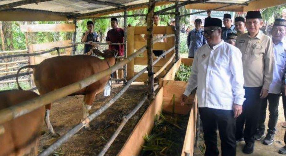 PJ Bupati Sarolangun Serahkan Bantuan Ternak pada Masyarakat Mandiangin Timur
