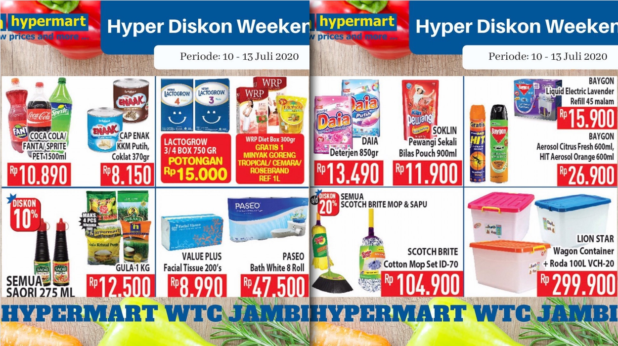 Promo Hypermart Jambi 10-13 Juli 2020 - Minyak Goreng, Daging, Beras, Kebutuhan Dapur, Elektronik