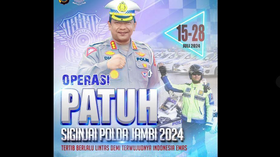 Hari Ini Mulai Operasi Patuh Siginjai 2024 di Jambi, 8 Pelanggaran Lalu Lintas yang Disasar