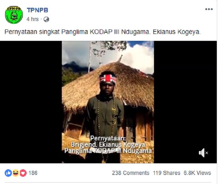 VIDEO: Berani Tantang TNI! Panglima KKB di Papua, Egianus Kogeya Ternyata Gugup Saat Depan Kamera