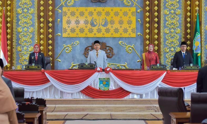 Hadiri Paripurna DPRD Kota Jambi, Pj Wako Ikuti Pidato Kenegaraan Presiden RI pada Sidang Tahunan