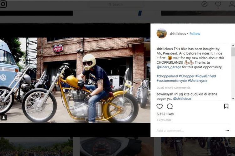 Presiden Jokowi Bakal Naik Motor, Ini Motor Custom Jenis Chopper yang Dibelinya