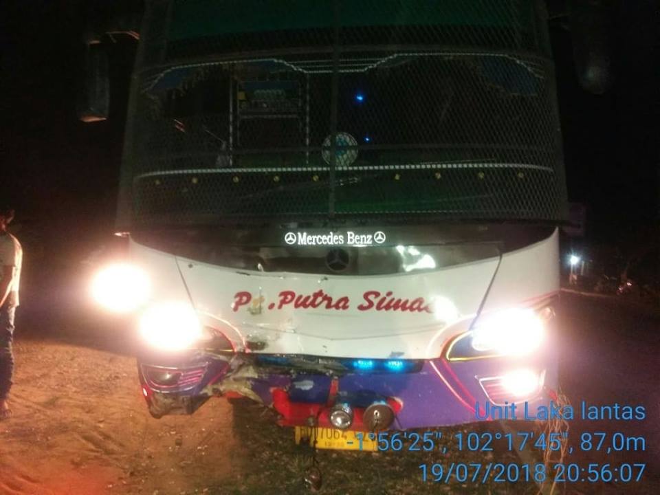 Dua Warga Merangin Tewas Terseret Bus di Jalan Lintas Sumatera