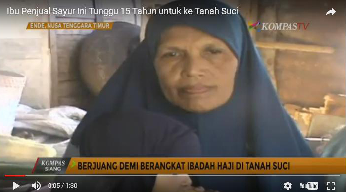 Nenek Penjual Sayur yang Selama 15 Tahun Sabar Menunggu Untuk Haji