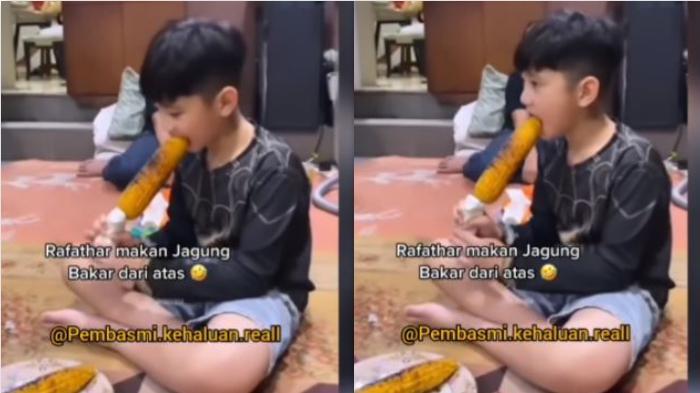 Video Rafathar Tak Tahu Cara Makan Jagung Bakar Disorot, Warganet: Anak Sultan Memang Beda!