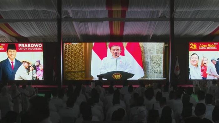 Momen Presiden Jokowi dan Prabowo Subianto Saling Sanjung di Perayaan HUT ke-15 Partai Gerindra