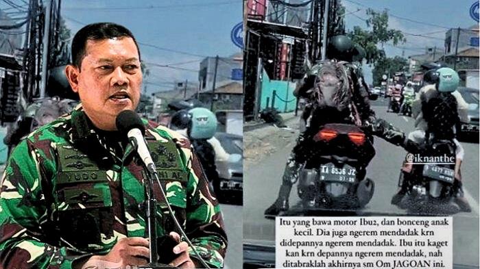 Panglima Minta Maaf dan akan Beri Sangksi ke Prajurit TNI Tendang Pemotor Ibu Bonceng Anak
