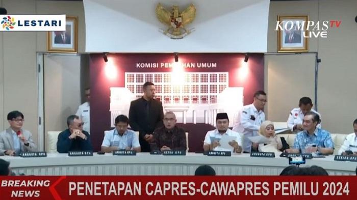 KPU RI Umumkan Penetapan Capres-Cawapres di Pilpres 2024, Berikut Partai Pendukung dan Presentasenya