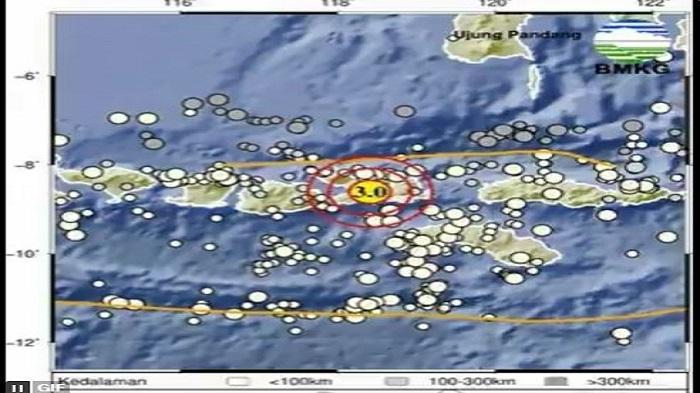 Gempa Terkini Senin 18 Maret 2024 di Dompu NTB Bermagnitudo 3.0