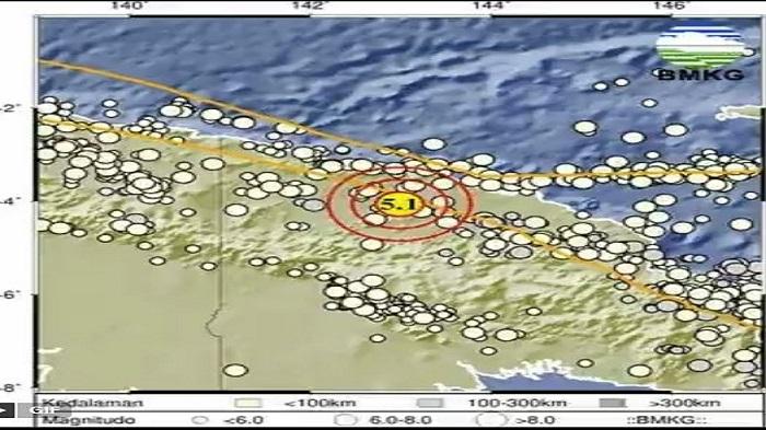 Gempa Hari Ini di Keerom Papua Bermagnitudo 5.1, Simak Info BMKG