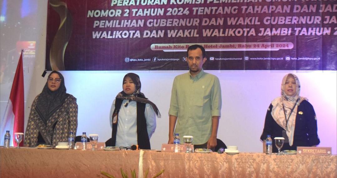 KPU Kota Jambi Matangkan Persiapan Pemutakhiran dan Penyusunan Data Pemilih Pilkada Serentak 2024
