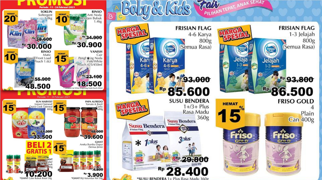 Promo Giant Hari Ini 23 Februari 2021, Harga Spesial Daging, Gula, Minyak Goreng, Susu, Diapers